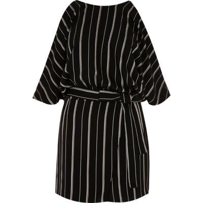 River Island Womens Stripe Cold Shoulder Romper