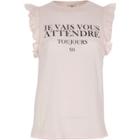 River Island Womens 'je Vous' Frill Sleeve Tank Top
