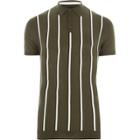 River Island Mens Stripe Muscle Fit Polo Shirt