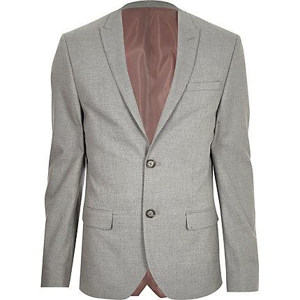 River Island Mens Textured Skinny Suit Jacket