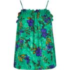 River Island Womens Floral Frill Neck Cami Top