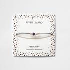 River Island Womens February Birthstone Chain Bracelet
