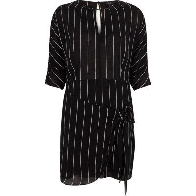 River Island Womens Stripe Print Tie Front Dress