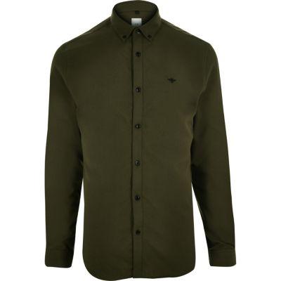 River Island Mens Wasp Embroidered Long Sleeve Shirt