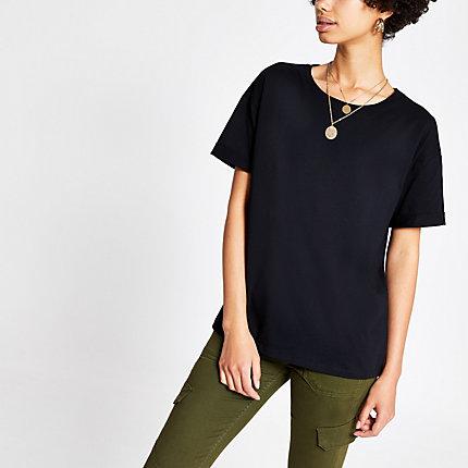 River Island Womens Turn Up Sleeve T-shirt