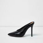 River Island Womens Pointed High Vamp Stiletto Mules