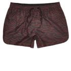 River Island Mensred Zebra Print Short Swim Shorts