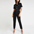 River Island Womens Belted Utility Jumpsuit