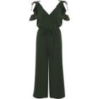 River Island Womens Frill Cold Shoulder Culotte Jumpsuit