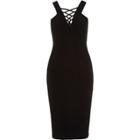 River Island Womens Lace-up Front Sleeveless Bodycon Dress