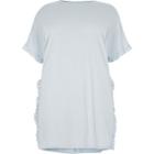 River Island Womens Plus Frill Oversized T-shirt