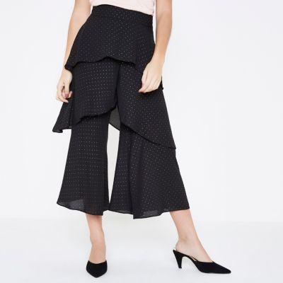 River Island Womens Petite Polka Dot Rara Layer Culottes