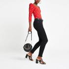 River Island Womens Print Fitted Square Neck Top