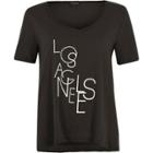 River Island Womens 'los Angeles' Print Scoop Neck T-shirt