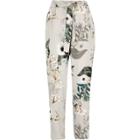 River Island Womens Floral Tie Waist Tapered Pants