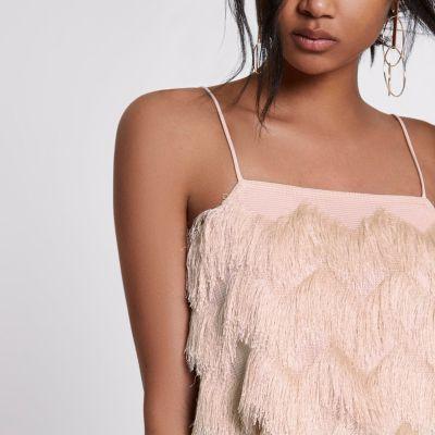 River Island Womens Fringe Detail Cami Top