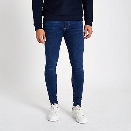 River Island Mens Wash Ollie Skinny Spray On Jeans