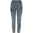 River Island Womens Lori Sequin Floral Skinny Jeans