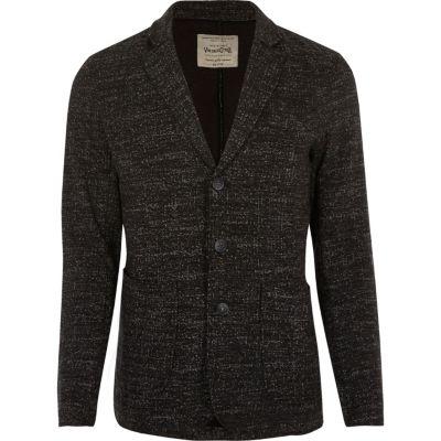 River Island Mensdark Jack & Jones Flecked Jersey Blazer