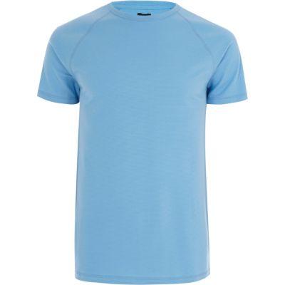 River Island Mens Slim Fit Textured Pique T-shirt