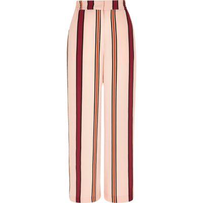 River Island Womens Petite Stripe Wide Leg Pants