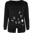 River Island Womens Knit Star Embroidered Top
