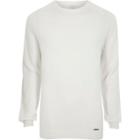 River Island Mens Ribbed Panel Slim Fit Jumper