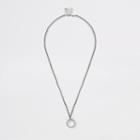 River Island Mens Silver Tone Chunky Chain Ring Necklace