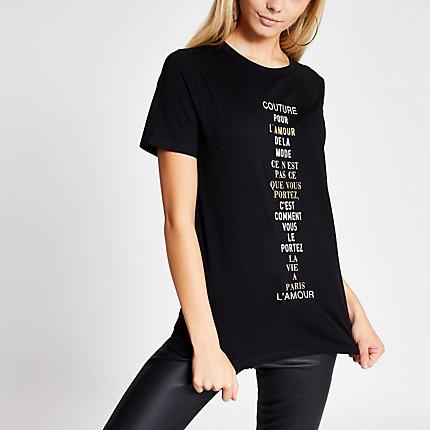 River Island Womens Printed Easy Fit Short Sleeve T-shirt