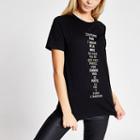 River Island Womens Printed Easy Fit Short Sleeve T-shirt