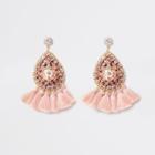 River Island Womens Beaded Tassel Dangle Earrings