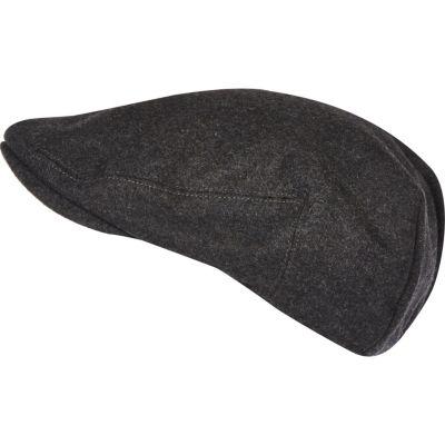 River Island Mensgrey Flat Cap