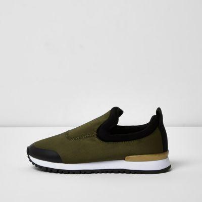 River Island Womens Slip On Runner Sneakers