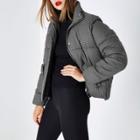 River Island Womens Dogtooth Check Puffer Jacket