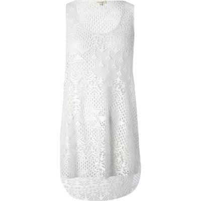 River Island Womens White Crochetk