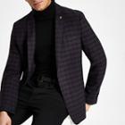 River Island Mens Farah Check Skinny Fit Blazer