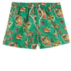 River Island Mens Palm Hawaii Print Swim Trunks