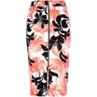 River Island Womens Floral Print Zip Front Pencil Skirt