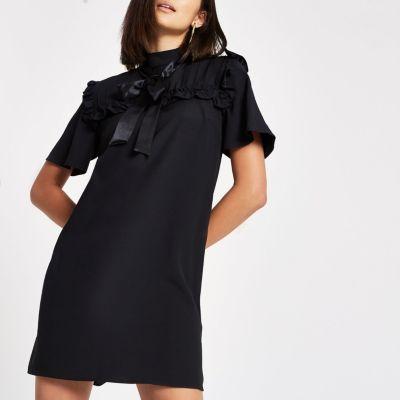 River Island Womens Bowtie Short Sleeve Swing Dress