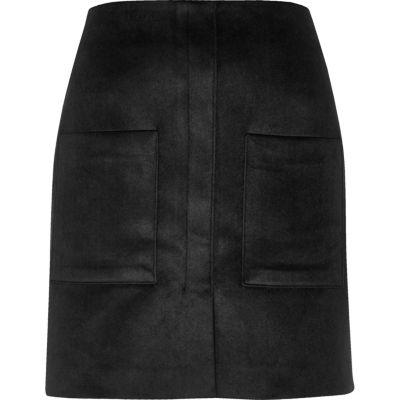 River Island Womens Velvet Pocket Mini Skirt