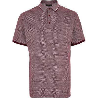 River Island Mens Diamond Polo Shirt