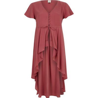 River Island Womens Short Sleeve High-low Ruffle Hem Kimono