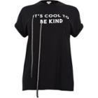 River Island Womens Plus 'cool To Be Kind' Print T-shirt