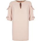 River Island Womens Nude Cut Out Bow Sleeve Swing Dress