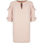 River Island Womens Nude Cut Out Bow Sleeve Swing Dress