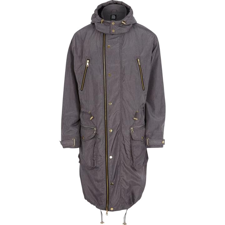 River Island Mensdark Design Forum Parka Jacket