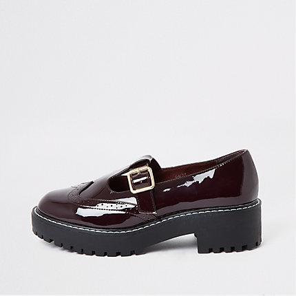 River Island Womens Patent Brogue Shoes