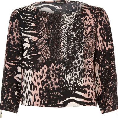 River Island Womens Animal Print Top