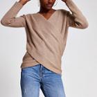 River Island Womens Knitted Wrap Jumper