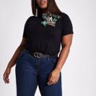 River Island Womens Plus Scarf Print Bow T-shirt